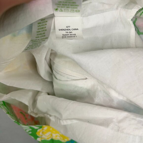 Lilly Pulitzer Dress Womens 0 Bright Colorful Hibiscus Stroll Raegan Lace Resort - Picture 16 of 16